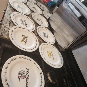 Set of 13 desert plates